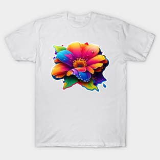 Colorful 3D Flower design #2 T-Shirt